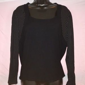 Investments Sweater Size Large With Pokey Dots